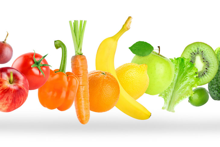 Fresh fruits and veggies - foods high in folate